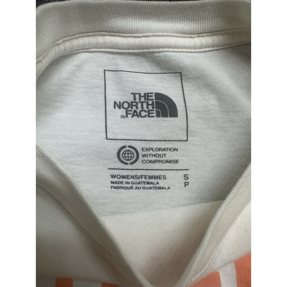 THE NORTH FACE Women's S Dome Tee Short Sleeve White Apricot Small - Picture 5 of 6